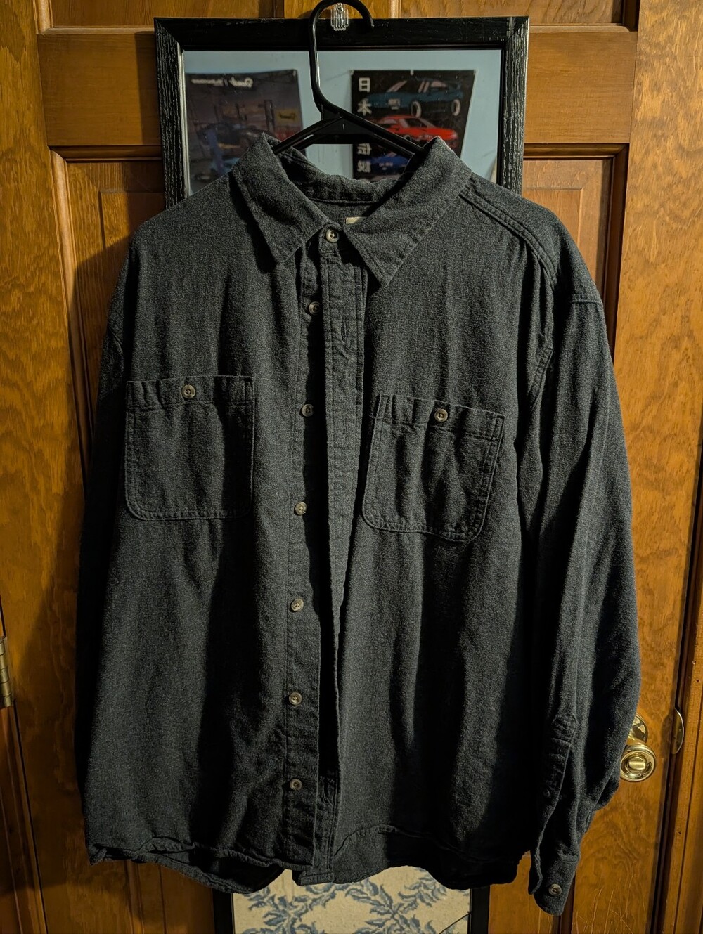 RedHead Men's Black Button-Up Casual Jacket Shirt